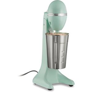 Hamilton Beach DrinkMaster Electric Drink Mixer, Retro Milkshake Maker & Milk Frother, 2 Speeds, ExtraLarge 28 oz. Stainless Steel Cup, Mint
