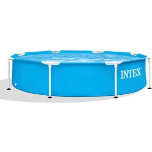 INTEX 28205EH Metal Frame Above Ground Swimming Pool: 8ft x 20in  Puncture-Resistant Material  Easy Assemble  Rust Resistant  483 Gallon Capacity