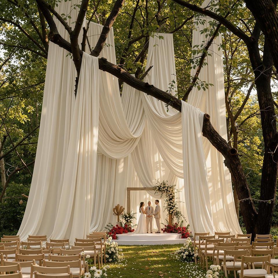 Party Village 10 Panels 5ftx30ft Light Pink Ceiling Drapes for Wedding Parties