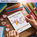 2 x Dinosaur Valentines Day Cards Gifts for Kids School, 24 Pack Dinosaur Valentine Classroom Exchange Cards for Boys Girls