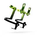 IMPALAPRO Aluminum Side Entry Bottle Cage Lightweight 34g Secure Grip Anti-Scratch Design Bike Water Bottle Holder Side Load with Electroplated Gradient Finish Universal fit 72-76mm (Lime 2pc)