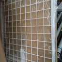 White Finish Gridwall Panel Display Stand One-Step Installation, L Base