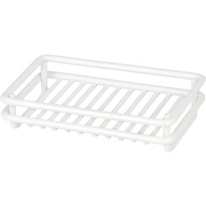 Creative Home Metal Wire Soap Dish Tray Rust-Resistant Iron Bathroom Holder with White Powder Coating Bar Soap Rack for Shower Sink Kitchen Vanity, 3.1 x 4.4 x 1 H Inch