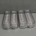 Fridge Organizers and Storage, 10 Pack Clear Freezer Organizer Bins with Lids for Kitchen, Pantry, Refrigerator, Food, Fruit, Vegetable Storage (10 Bins (No Pull-out Drawer))