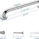 Gotega Shower Grab Bar 2 Pack, Stainless Steel Bathroom Grab Bar Shower Bath Handle Grab Bars for Bathtub Showers 24 Inch