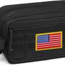 TACTICISM Toiletry Bag for Men - Dry Wet Separate Travel Toiletry Bag, Tactical Molle Dopp Kit for Men with Large Capacity, Water-Resistant Shaving Bag for Adult Women for Travel, Black