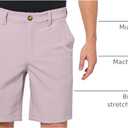 Unionbay Mens Ub Tech 9" Stretch Flat Front Classic Chino (30, Poi)