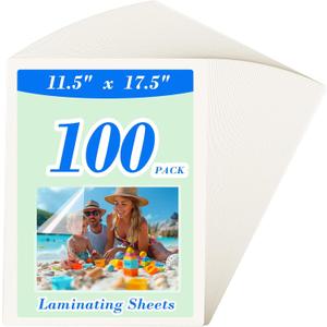 HORLIMER 100 Pack 11x17 Laminating Sheets, Clear Thermal Laminating Pouches 11.5 x 17.5 for Laminator, 3 Mil