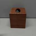 Square Wooden Tissue Box, Handmade Ebony Wood Tissue Box, Bottom Slide-Out with Magnetic Closure, Dark Decorative Tissue Holder Suitable for Living Room, Lounge, Bathroom, Office