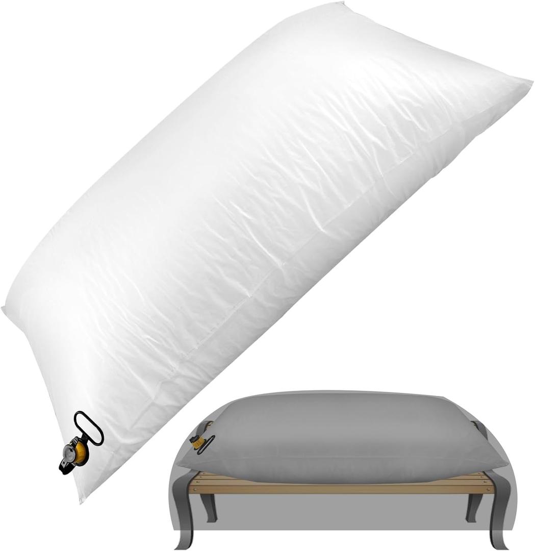 87 39 Inch Patio Furniture Cover Airbag, Rectangle Inflatable Patio Table Cover Air Pillow Winterizing Kit, Outdoor Furniture Covers Waterproof Prevents Leaves, Water and Snow Pooling