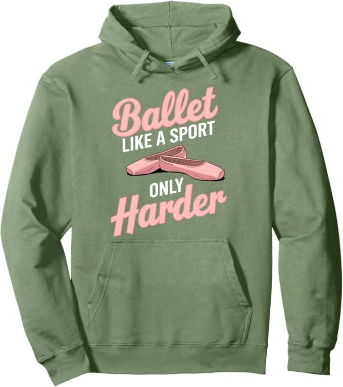 Cool Ballet Themed Art For Women Men Ballet Dancer Ballerina Pullover Hoodie 2