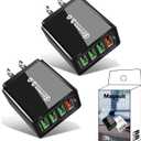 Pro Phone Charger, Magvolt Pro Charger, 4-Port Wall with Intelligent Temperature Control, for All Phones (Black*2PCS)