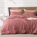 Bedsure California King Comforter Set - Pink Clay Soft Bedding for All Seasons, Cationic Dyed Bed Set, 3 Pieces, 1 California King Size Comforter (104"x96") and 2 Pillow Shams (20"x36"+2")