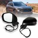 Left Driver Side Mirror Fits 2023 2024 2025 2026 2027 Honda CR-V Manual Folding With Blind Spot, Power Glass, Heated and Turn Signal Replace #76258-3A0-A91 (8 Pins)