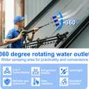 Triple Turbo Nozzle Pressure Washer, 360 Rotating Turbo Nozzle, with 1/4" Quick Connector for Power Washer, 4000 PSI, 6 GPM, 2.0 Orifice 3-in-1 Turbo Nozzle, for Driveways, Concrete, and Decks