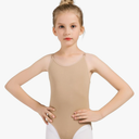 DANSHOW Women and Girls Nude Seamless Camisole Undergarment Leotard with Transition Straps