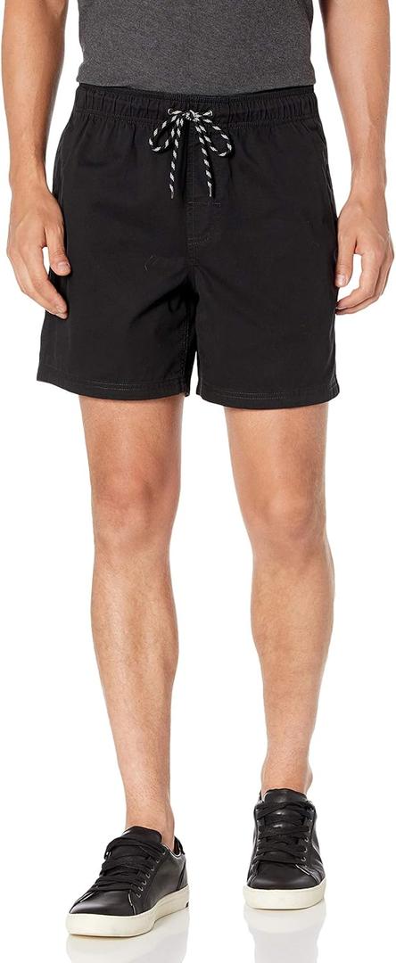 Amazon Essentials Men's 6" Inseam Regular Fit Drawstring Shorts with Elastic Waist and Pockets, Size S