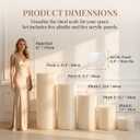 5pcs White Pedestal Stand Wedding Pillars Columns Cylinder Stands for Party, 7.9", 15.7", 23.6", 31.5", and 39.4" tall columns