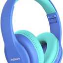 JoySpark Kids Bluetooth Headphones, Lightweight Wireless Headphones for Kids, 85/94dB Volume Limited, 60 Hours Playtime, Bluetooth 5.3, Over-Ear Toddler Headsets with Built-in Mic-Blue
