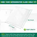 Upgraded DA97-20647A Refrigerator Glass Shelf Replacement Compatible with Samsung Fridge Upper Glass,Tempered Glass Shelf Parts RS27T5201SR/AA, RS27T5200SR/AA, RS27T5200SG/AA, RS27T5561SR/AA, 17.7 X 18.3 Inches