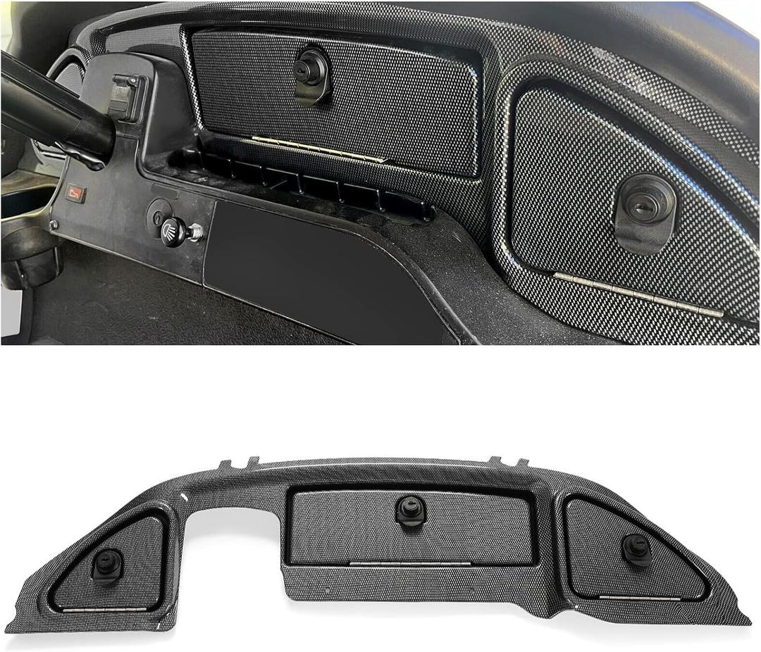 Kojem Dash Cover Compatible with 2008.5-Up Club Car Precedent Tempo Onward Golf Cart Carbon Fiber Three Door Dashboard Cover Dash Cap