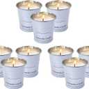 Enhanced Scents Outdoor Citronella Candles, 9 Pack, White, Repel Scented Candles, Control, for Patio, Camping, Outside, Home Scented