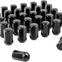 14x1.5 Lug Nuts 32pcs Compatible with 2008-2024 Silverado Sierra 2500 3500 2012-2024 Ram 2500 3500 Black Wheel Lug Nuts Part No 611-236