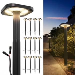 Sunco 12 Pack Low Voltage Landscape Lighting LED, 3CCT, IP65 Wet Rated