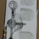 Keonjinn Gold Bathroom Light Fixtures, 3-Light Vintage Vanity Lights for Mirror with Frosted Glass Shades, UL Listed E26 Base(Bulbs Not Included), Reversible Vanity Lighting Fixtures for Bathroom