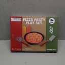 11 PCS Pizza Party Toy Play Set for Kids, Pizza Pie Pretend Play Food - Slice and Serve Plastic Kitchen Cooking and Cutting Playset