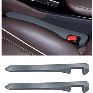 2PCS Car Seat Gap Filler, Leather Auto Seat Gap Plug Stop Things from Dropping, Elastic Crevice Blocker to Fill The Gap Between Seat & Console, Universal Car Accessories (Gray)