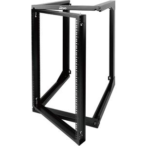 Tecmojo 18U Wall Mount Server Rack, Open Frame Network Rack for 19" Computer/AV/Data/IT/Media Equipment, 24" Depth, 16" Apart Mounting Holes, Swing Gate, Square and Tapped Holes