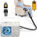 Cold Therapy Machine, Quiet Ice Machine for Knee After Surgery with Kink Free Built-in Stainless Steel Hose, Customizable Controller, Leak-Proof Connectors for Knee, Ankle, Joint Recovery
