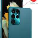 2 x Case for Samsung Galaxy S23 Ultra Cases with Leather Quality,Screen & Camera Protection,Anti Fall Covers,6.8 inch, Green