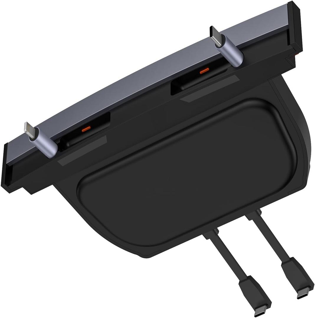 Center Console USB Hub for Tesla Model Y and 3, Retractable Hub Docking Station for Model Y (2021-2024) Model 3 (2017-2023), Center Console Interior Accessorie (Not fit Model 3 2024)