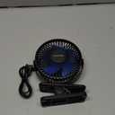 Gaiatop Portable Clip on Fan Battery Operated, Small Powerful 3 Speed Quiet 360 Rotate, USB Rechargeable Mini Personal Cooling Fan for Desk Table Home Office Stroller Camping Women Gifts Black Blue