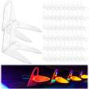 60PCS Christmas Shingle Tab Light Clips for C7 C9 Light Bulbs,Outdoor Gutter Lights Clips with Wire Slot,Plastic Hangers for Xmas String Lights from Roof