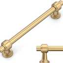 Amerdeco 10 Pack Champagne Bronze Cabinet Pulls 5 Inch(128mm) Hole Center Drawer Pulls Cabinet Hardware Kitchen Cabinet Handles for Bathroom Dresser Pulls ZH0069