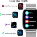 aeac Smart Watch for Men Women, 1.85" HD Smartwatch Compatible iPhone/Samsung/Android (Answer/Make Calls), 100+ Sport Modes Fitness Tracker with Heart Rate/Sleep/Step Monitor, IP68 Waterproof
