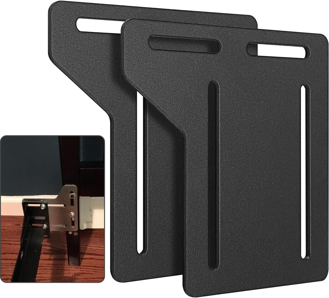 2 PCS Bed Frame Brackets Adapter for Headboard Extra Heavy Duty,Bed Frame Adapter Brackets, Queen Bed Modification Plate,Bed Headboard Frame Conversion Kit ,Headboard Attachment Bracket with Hardware