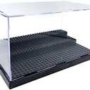 Display Case for Minifigure Action Figures Blocks, Display Box Storage for Lego Minifigures, Fit for Lego Lovers,Black