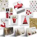 Better Office Products Christmas Holiday Greeting Cards with Gold and Metallic Foil, 100 Pack, 4 x 6 inch, 11 Assorted Designs with 3-D Prism Effect, Blank Inside, with Envelopes,100 Christmas Cards