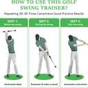 MIKOSI Golf Swing Trainer, Retractable Golf Grip Trainer for Right-Handed