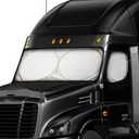 EcoNour Semi Truck Sunshade for Windshield and Side Windows, UV Protective Sunshade for Windshield, Maximum Coverage to Block UV/Sun Heat Rays, Best for Semi, Commercial & Big Rig Truck (Gray)