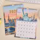 2 x 2026 calendar-wall calendar January-December Calendar World Famous Buildings Theme wall calendar 11.7 x 8.2 Wall Calendar ffor Office Home Planning & Organizing