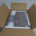 Furologee Nightstand with 2 Fabric Drawers, Night Stand with 2-Tier Shelf, Bedside Table with Hooks, Open Wooden Shelf, End Table for Bedroom, Backboard Design, Metal Frame, Rustic Brown