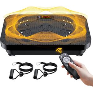 Vibration Plate Exercise Machine, OVANZA Whole Body Vibration Plate for Lymphatic Drainage, Burns Fat, Helps Toning, Weight Loss Shaping Wellness for Home Training Equipment