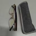 FONHCOO Reading Glasses for Women Men, Blue Light Blocking Reading Glasses Metal Half Frame Computer Readers (Gold)