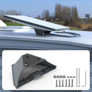 Starlink Mini Mobility Mount, Starlink Mini Mount, Aluminum Alloy Starlink Roof Rack Mobility Kit, Anti-Theft RV Bracket for Starlink Mini and Boat Mounting Kit Accessories Grey