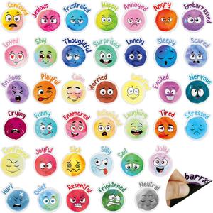 Saysurey 40 Pcs Feelings Refrigerator Magnets Funny Face Emotional Feelings Mood Magnets Cute Social Fridge Decoration for Locker Whiteboard (Colorful)